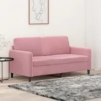 Divano a 2 Posti Rosa 140 cm in Velluto 359445