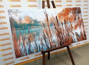 Quadro su tela – Fiume nel mezzo della natura autunnale