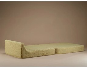 Poltrona per bambini verde con rivestimento in bouclé Flipster – Wigiwama