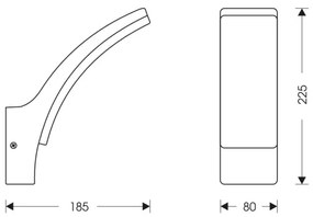 Ecolite ZLM7002/PIR-CR- Lampada LED da esterno con sensore RITA LED/12W/230V IP65
