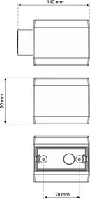 Applique LED 12W Cubica per esterni a Luce Diffusa IP54 Nera Colore Bianco Naturale 4.000K