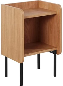 Comodino colore naturale in rovere con ripiani Wrap - Bonami Selection