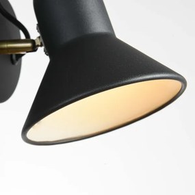 Faretto da parete ASTAMA 1xE27/40W/230V nero/ottone