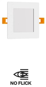 Pannello LED Quadrato 8W 800lm Foro 110x110mm Osram chip LED Colore Bianco Caldo 3.000K
