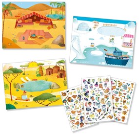 Fogli con decalcomanie - Savannah, il deserto e il Polo Nord