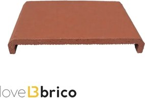 Coprimuro interno 20,5 cm in cotto trattato Cotto Furnò Rosato Natura Kwikdry retto