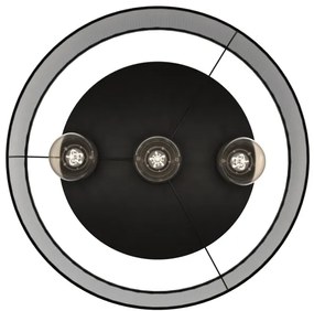 Lampadario a plafone LOFT SHADE 3xE27/60W/230V nero