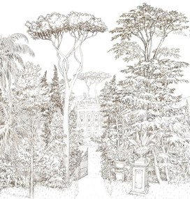 Isidore Leroy Carta da parati panoramica Jardin Baroque - Panel B