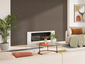 Pannello da parete acustico Finitura legno naturale scuro Set da 3,12m² Lotto di 2 pezzi - PENCIA