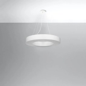 Lampada a sospensione bianca con paralume in tessuto ø 70 cm Galata Slim - Nice Lamps