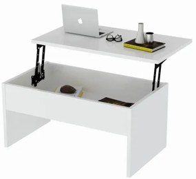 Tavolino pieghevole AKILLI 44,8x90 cm bianco