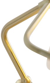 Lampada da notaio classica dorata con vetro opale - Banker