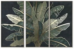 Set di 3 quadri Home ESPRIT Palme Tropicale 180 x 4 x 120 cm (3 Pezzi)