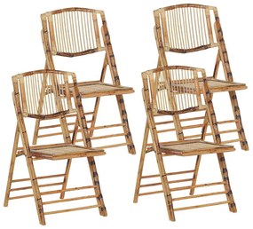 Set di 4 sedie legno marrone TRENTOR Beliani