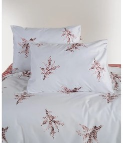 Set copripiumino e federa bianco/rosa in cotone renforcé per letto matrimoniale ed esteso 240x220 cm Breeze Floral – Mila Home Luxury