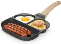 Padella 2 scomparti cuore e grill Mini Mania crema