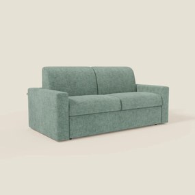 Diomede Divano letto matrimoniale in velluto easy clean sfoderabile - design moderno e comfort in T35 verde acqua