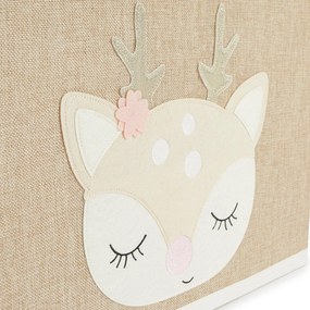 Bieco - Scatola portaoggetti con coperchio - cerbiatto Ella