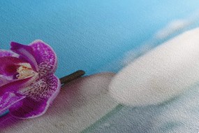 Quadro su tela – Orchidea e pietre Zen