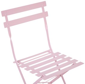 Set da balcone acciaio rosa pastello FIORI Beliani