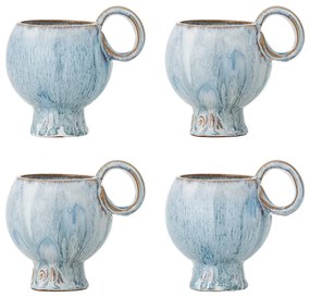 Tazzine in set per cappuccino azzurre in gres 4 pz 250 ml Avonlea – Bloomingville