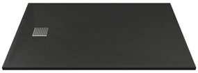 Piatto per doccia da posare o da a incasso 160 x 90 cm in Resina Nero - MIRNOSA