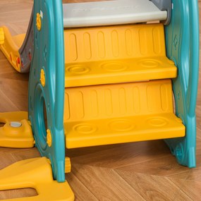 Scivolo per Bambini 152x149x107 cm con Altalena e Canestro Multicolore...