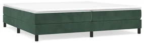 Giroletto a molle verde scuro 200x200 cm in velluto