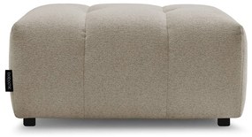 Poggiapiedi beige con rivestimento in ciniglia Roxelane – Bobochic Paris