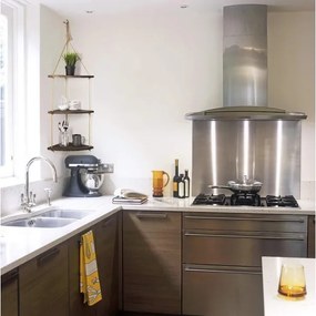 Mensola angolare pendente 90x25 cm marrone