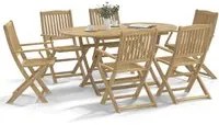 Set da Pranzo da Giardino 7 pz in Legno Massello di Acacia 3214238