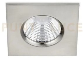 Zagros faretto da incasso led  5,5w 345lm, 3000k quadrato acciaio d...