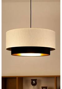 Lampadario a cavo NATIA 1xE27/60W/230V bianco/nero