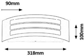 Rabalux 8776 - Applique da esterno ROMA 1xE27/14W