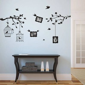 Adesivo da parete - Uccelli nei rami per le foto 9x13cm | Inspio