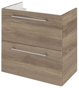 Mobile da bagno sotto lavabo SENSEA Remix marrone opaco L 60 x H 58 x P 33 cm 2 cassetti, lavabo non incluso