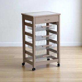 Carrello VESUVIO portafrutta senza base LACCATO TORTORA