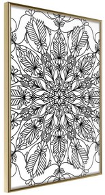 Poster  Colour Your Own Mandala I  Cornice Quadri Cornice d'oro, Larghezza x Altezza Home decor 20x30