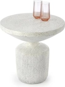 Tavolino da caffè Giza in bianco - H53 cm
