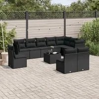 Set Divani da Giardino 11 pz con Cuscini in Polyrattan Nerocod mxl 111523