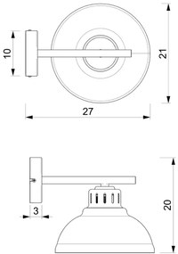 Applique SVEN 1xE27/15W/230V beige