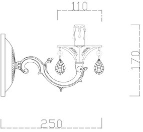 Brilagi - Applique CLASSIC 1xE14/60W/230V color crema/patina