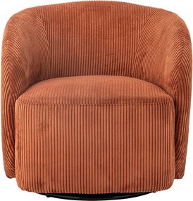 Poltrona in velluto a coste arancione Pradi - Bloomingville