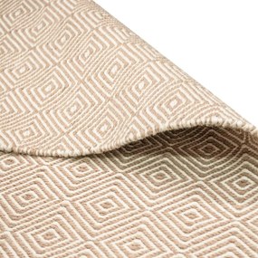 Tappeto per esterni bifacciale crema in plastica riciclata, 160 x 230 cm Solitaire - Green Decore