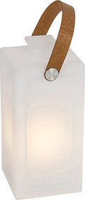 Lampada da tavolo moderna bianca effetto fiamma ricaricabile IP44 - Stard