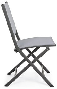 Sedia da esterno grigia in metallo Elin – Bizzotto