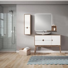 Mobile da bagno sotto lavabo Kompas bianco L 100 x H 48 x P 45 cm, lavabo non incluso