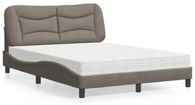 Letto Con Materasso Tortora 120x200 Cm İn Tessuto /