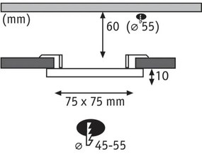 Paulmann 92387 - LED/4,5W IP44 Lampada da incasso da bagno VARIFIT 230V
