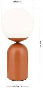 Orion LA 4-1223/1 - Lampada da tavolo STANLEY 1xE14/25W/230V ceramiche/marrone